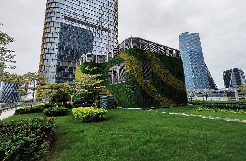 ICC国际商务中心垂直绿化仿真植物墙